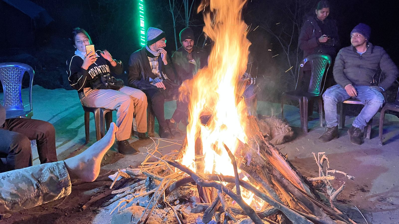 Bonfire night on a Himalayan trip